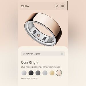Oura Smart Ring - Elegant Gold Finish
